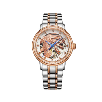 玫瑰金面-女款钢带